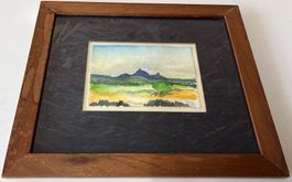 Aquarell Themse, signiert A. Kleine 1986      (ID S37)