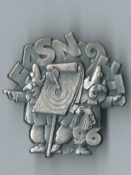 Basler Plaketten & Abzeichen: Fasnachtsplakette Basel, "Blaggedde" 1996 (Silber) – Gebraucht aus Zürich von t24_de