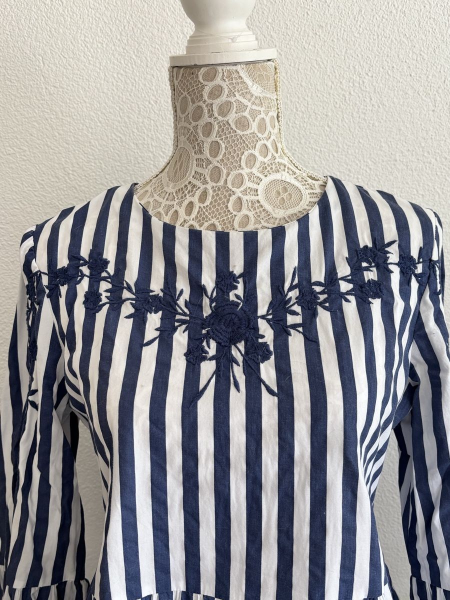 Vestiti: Kleid Gr.M blau/weiss gestreift – Usato da Eglisau venduto da 3flower-power3 1