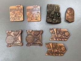 8 Vintage Fasnachtsplaketten Cham 1981 - 1987