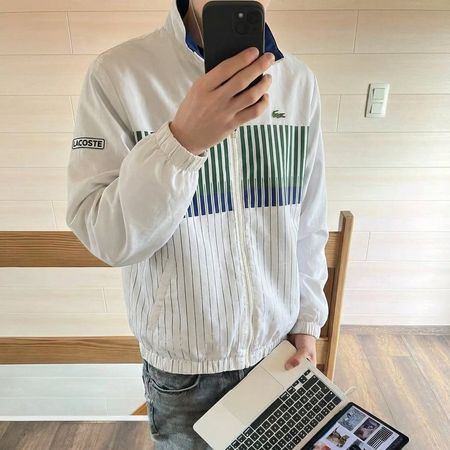 Lacoste Vintage Lacoste Trackjacket White