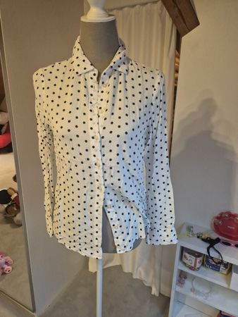 Damen Bluse Jette joop gepunktet weiss schwarz Grösse 38