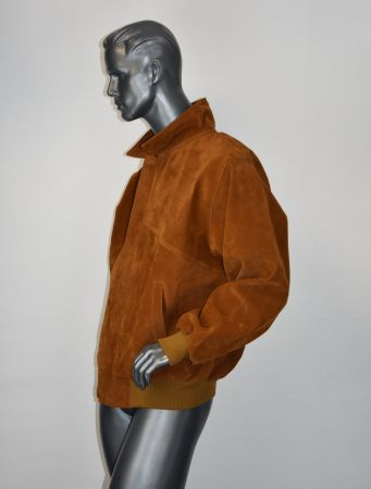 Herren Jacke /Made in Italy/Wildleder-Imitat/braun/Gr.XL/NEU