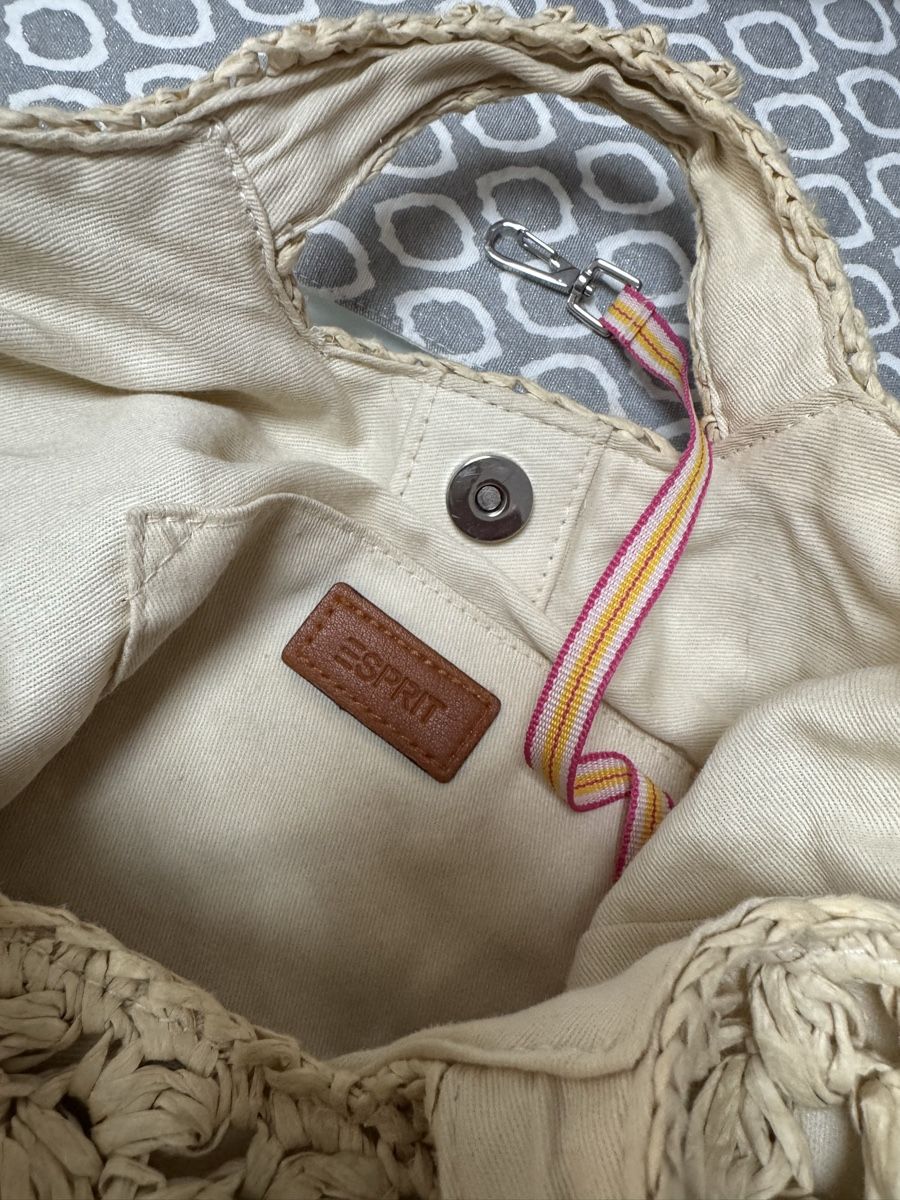 Borse da donna: Esprit Tasche aus Stroh und Leder – Nuovo (secondo la descrizione) da chur venduto da merygori 3
