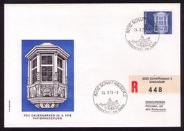 1978_611_Papieränderungen ARCHITEKTUR+KUNSTHANDWERK_FDC !