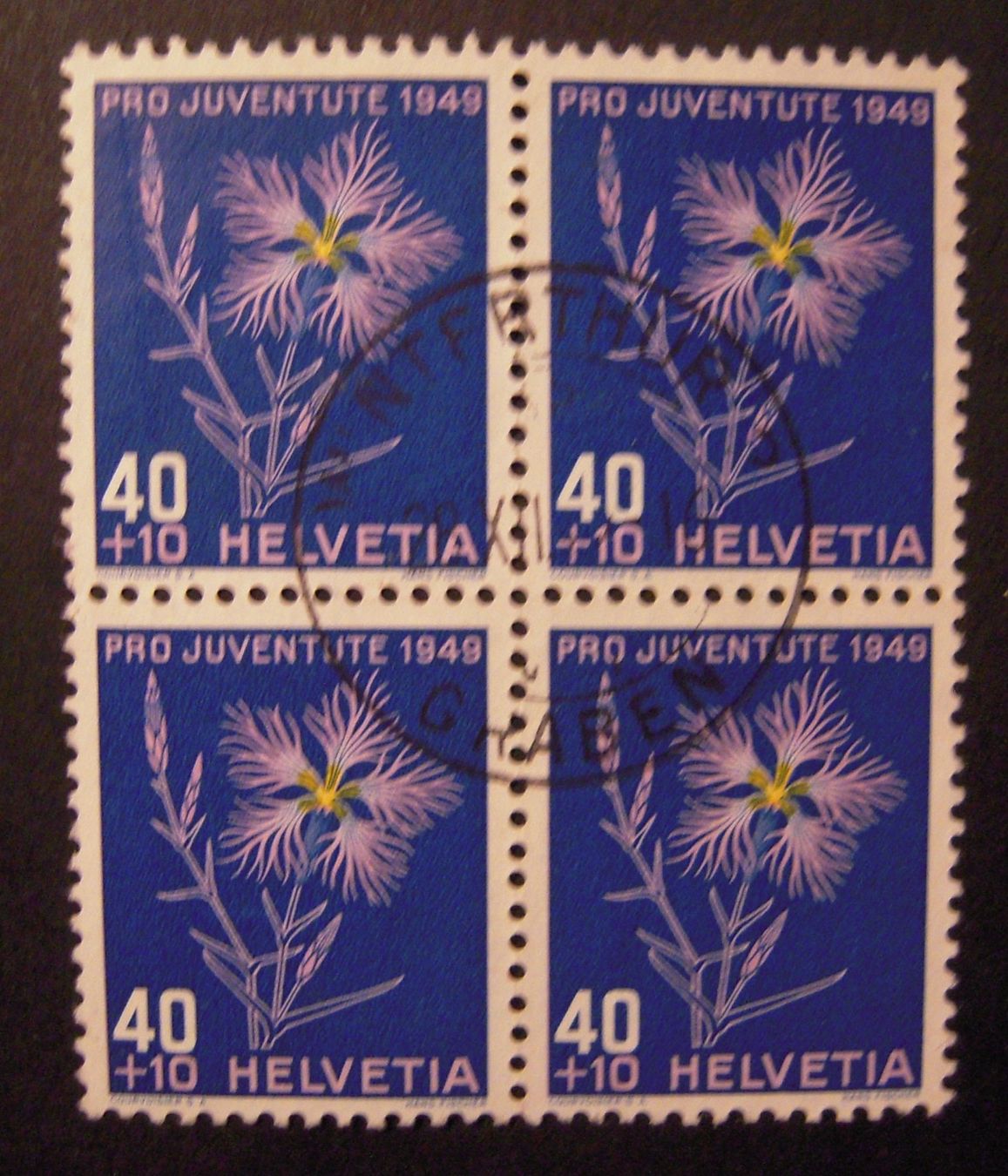 Tutti i francobolli: ZJ132 VB gest. Winterthur 8.12..49, Kat. Fr. 60.00 – Usato da Stallikon venduto da Saentis2014