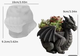 Form Drachen Pflanzgefäss Silikon 1x gebraucht 