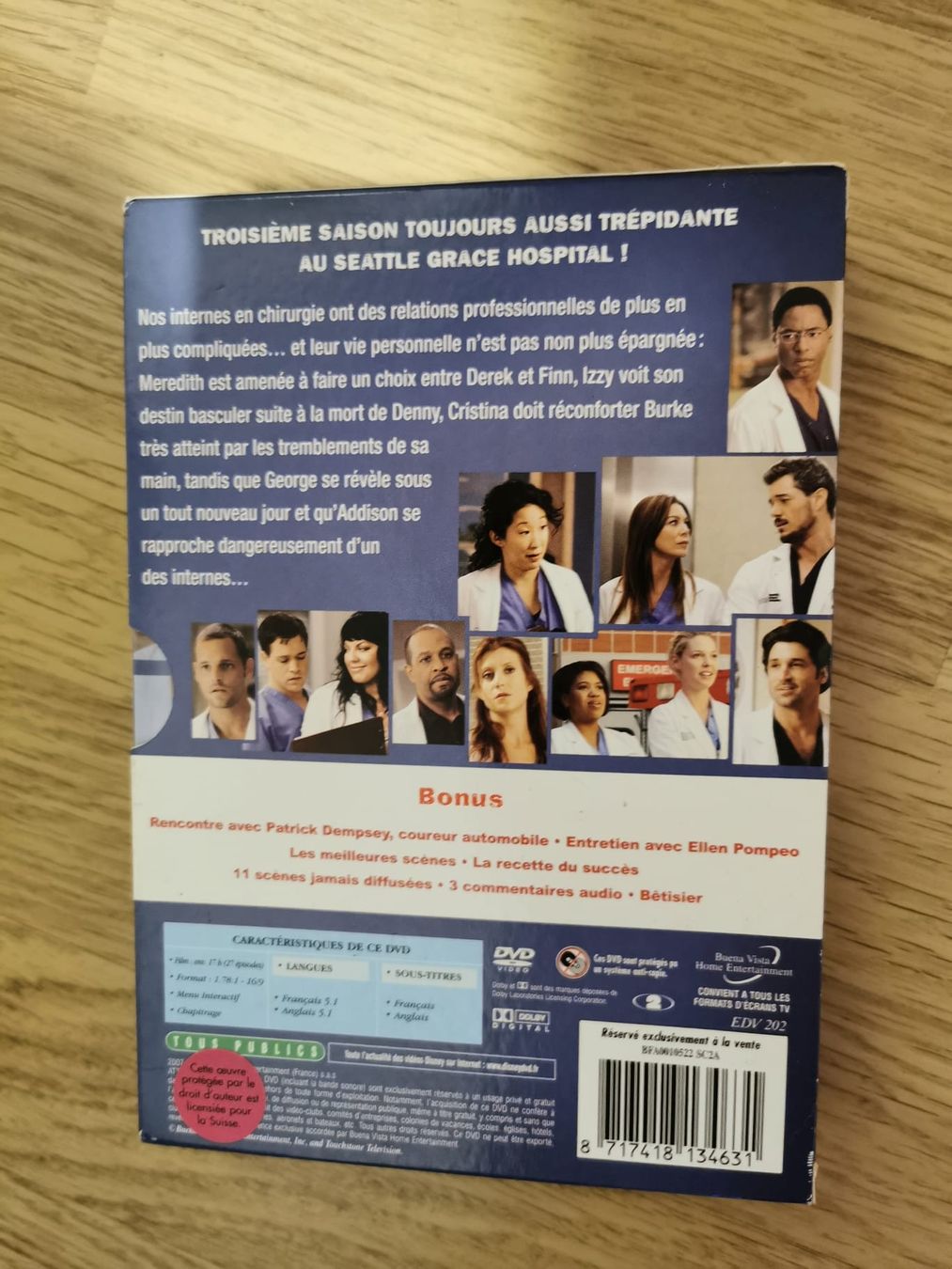 Tutti i DVDs: DVD Greys Anatomy saison 3 – Usato da Longirod venduto da DigiSmart 1