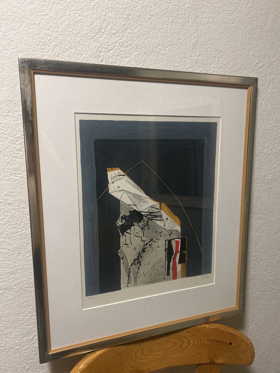Grafica & Litografie: Adriano Piu Lithographie, handsigniert, gerahmt – Usato da Glarus venduto da KunstWerkEr-LS87 1