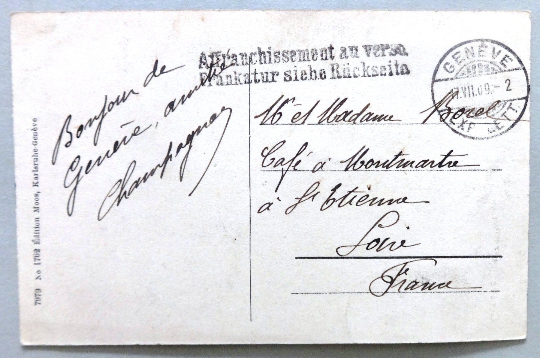 Cartoline postali: Genève - Monument National – Usato da Fétigny venduto da Billy2miny 1