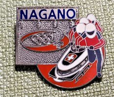 N129 - Pin Swiss Olympic Nagano 1998 Silber BobTeam