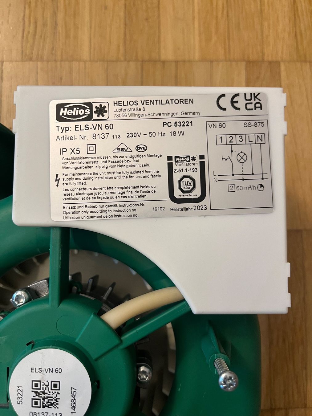 Helios Ventilatoren: Helios Ventilator ELS-VN60. Bad-Venti – Gebraucht aus bern von san_r5sb 3