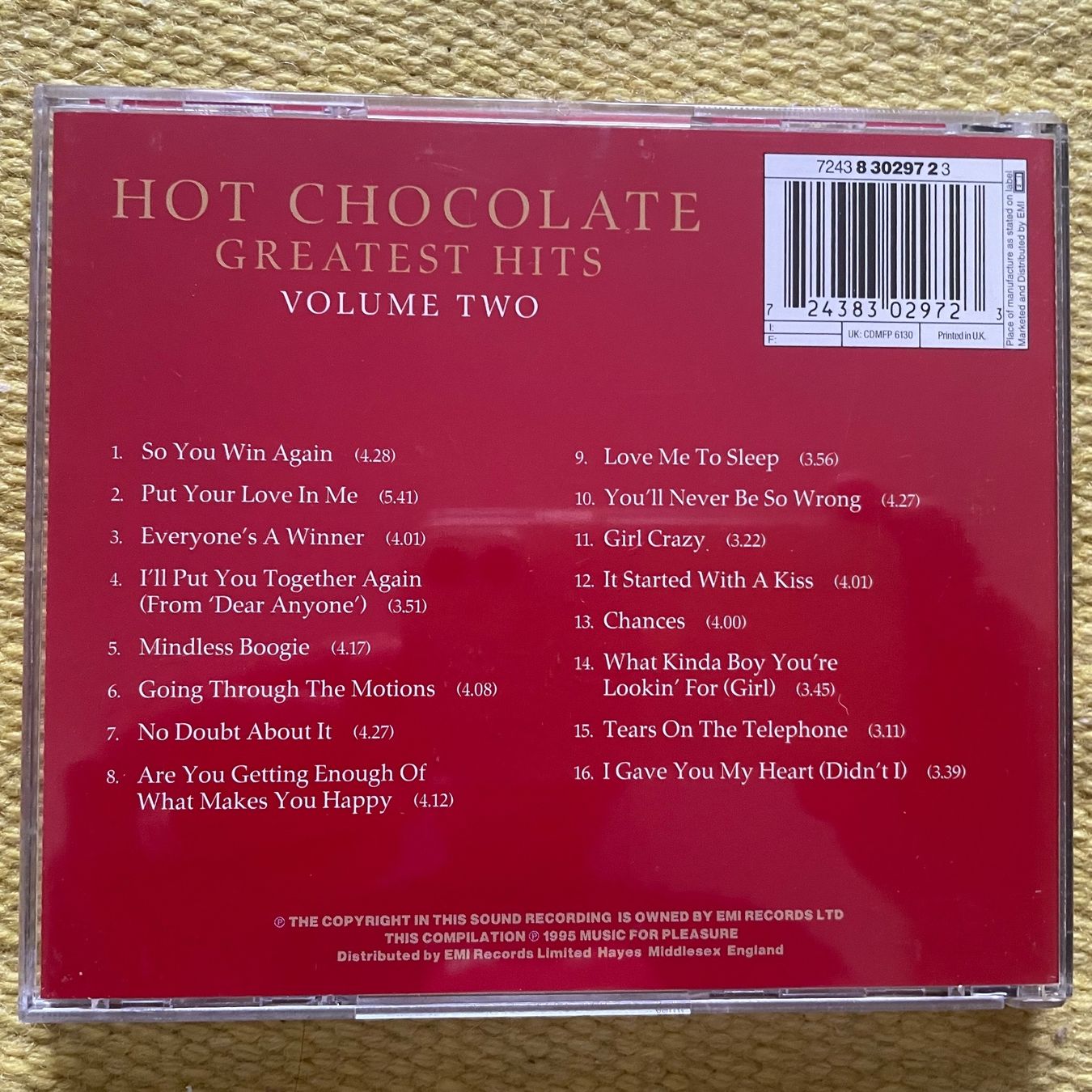CDs: HOT CHOCOLATE-GREATEST HITS VOL.ll – Gebraucht aus Rorschacherberg von CD-Roli 1