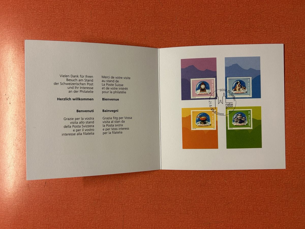 Tutti i francobolli: Briefmarken NABA 2000 St. Gallen Block gestempelt</div> – Usato da Lanzenhäusern venduto da vic63 1