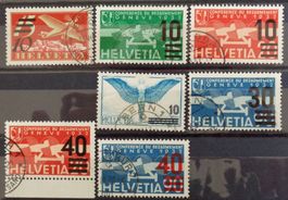 SVISLANDO: 7 timbres aériens des années 1936–1938, O