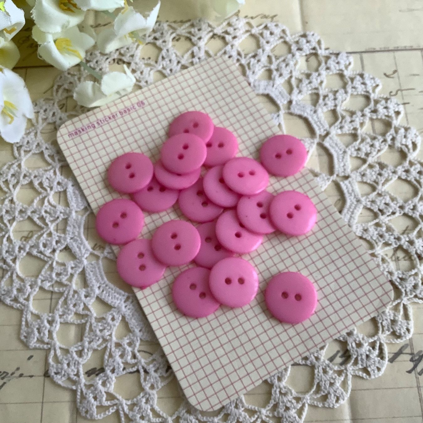 Bottoni: 20 Knopfe rosa pink boutons rose bouton – Nuovo (secondo la descrizione) da Meyrin venduto da laservette99