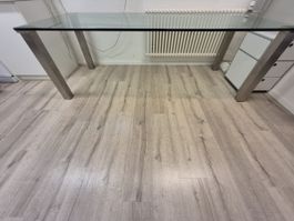 Moderner Designer-Glastisch – 220x90x74 cm – gepflegt