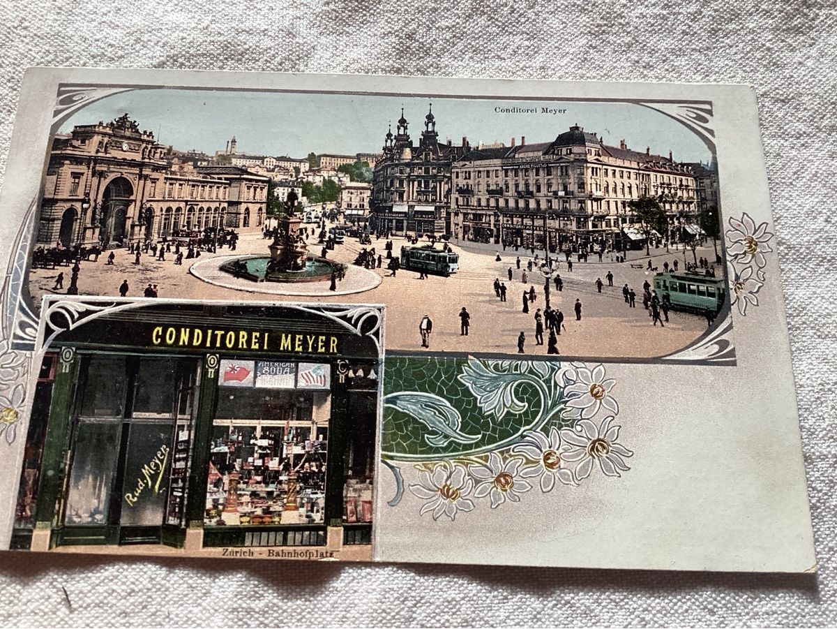 Cartes postales: Zürich bahnofplatz conditorei MEYER – D'occasion à Luc (Ayent) par Rebouille