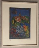 MARIE TISSOT. „Fleurs Mougins“ handsignierte Lithographie
