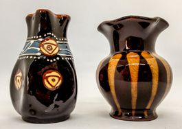 Art Déco 2 mini vases 9 cm Russia Russland ? sign. illisible