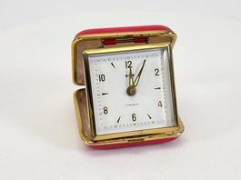 Vintage Reisewecker mit Etui - mechanisch, 50er/60er Jahre