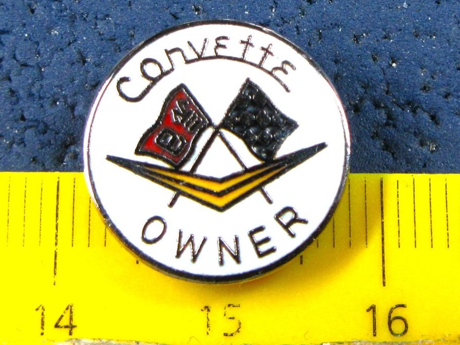 Chevrolet Placchette & Badge: CHEVROLET CORVETTE "OWNER" SCHMUCK-PIN ENAMEL SECURITY-CLIP – Usato da Ettingen venduto da Hausi4711 1