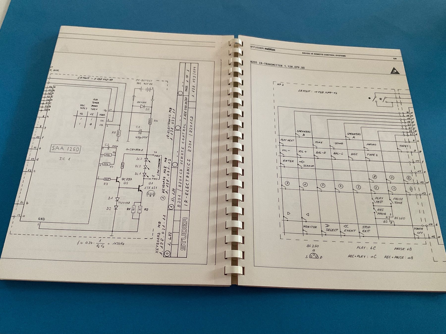 Revox Fernbedienungen: ReVox IR Remote Control System Serviceanleitung – Gebraucht aus Langenthal von RronJora 1
