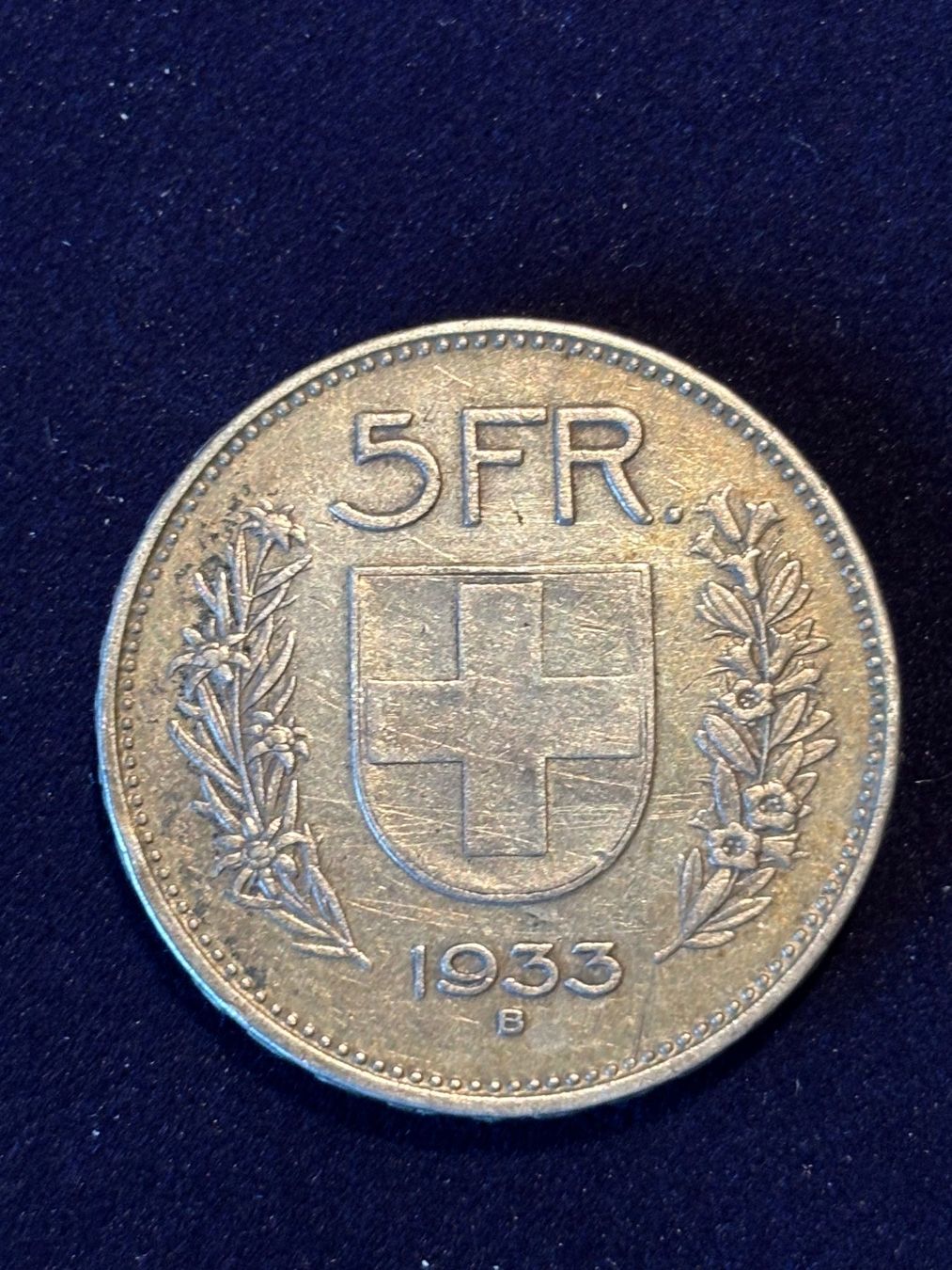 Tutti le monete: 5 Franken 1933 silber – Usato da Salvenach venduto da Haeseli59