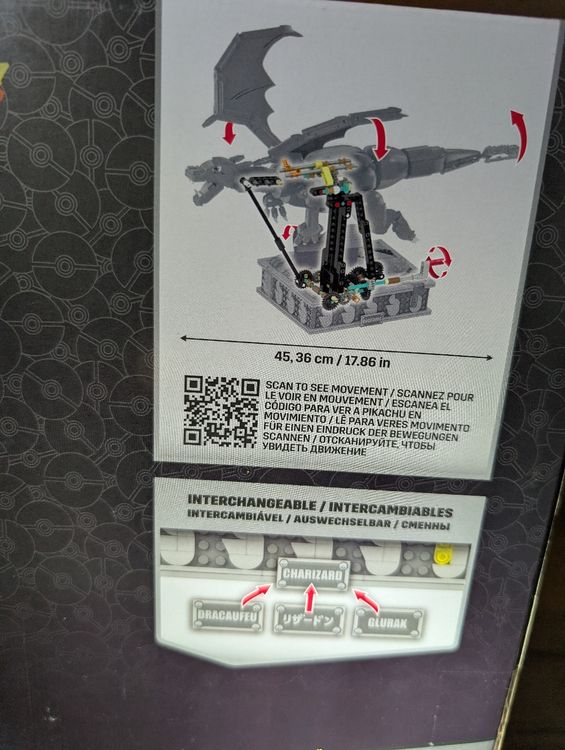 MEGA Pokémon Motion Glurak bewegliches Bauset 1600  Teile (Neu und