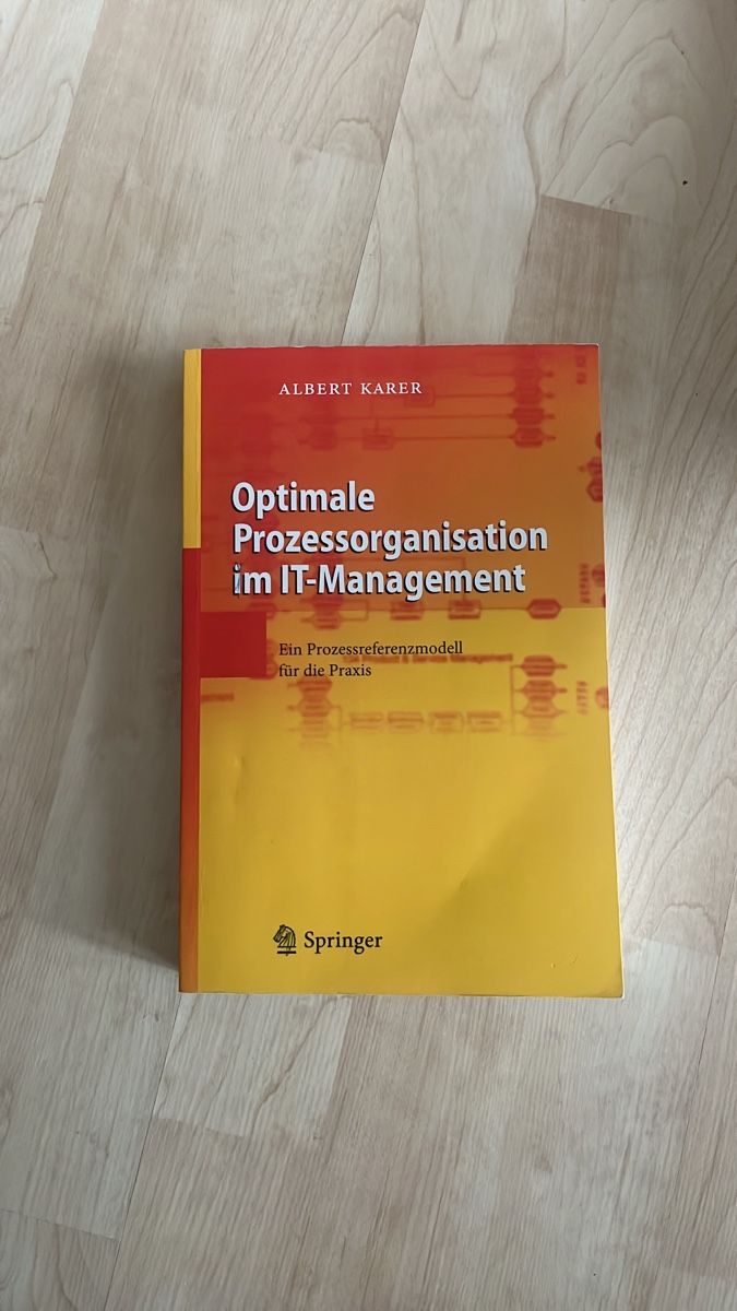 Bücher: Optimale Prozessorganisation im IT-Management - Fachbuch! – Neu (gemäss Beschreibung) aus Zürich von inet1976
