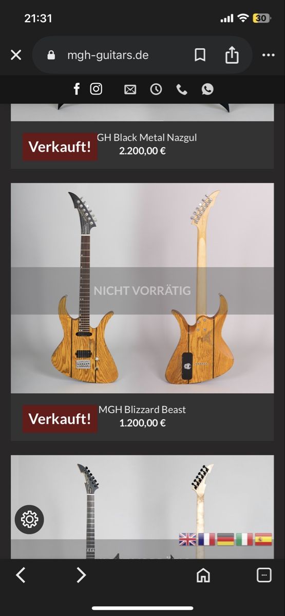 Instruments de musique: Wunderschöne E-Gitarre (Hand-Made) – D'occasion à Basel par AntoKramer 7