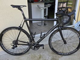 Vélo de route Ferraroli carbone, unique, fait main, 57x59 cm