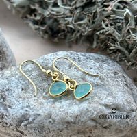 Filigrane Ohrringe mit Chalzedone – Sterling 925 Silber