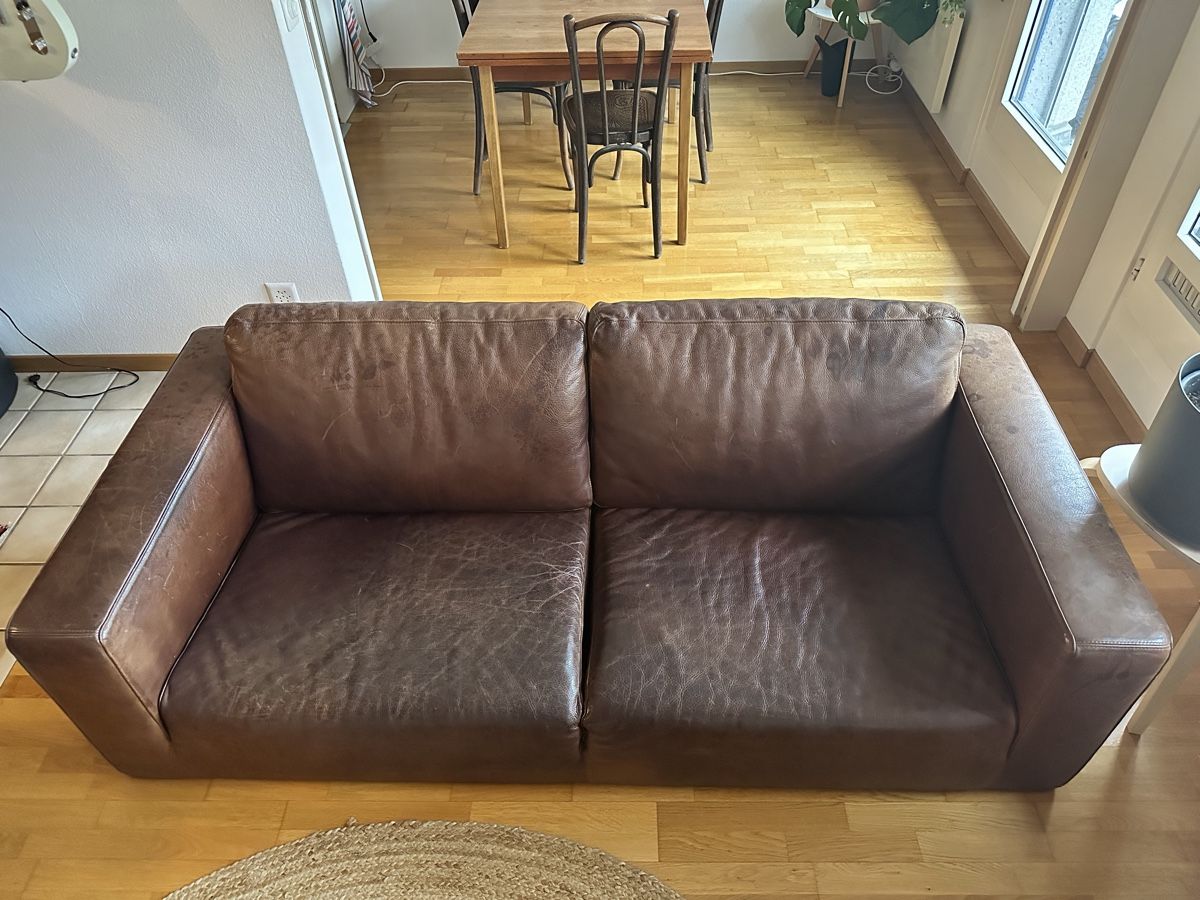 Divani: Braunes Ledersofa – Usato da Zürich venduto da Zginger 1