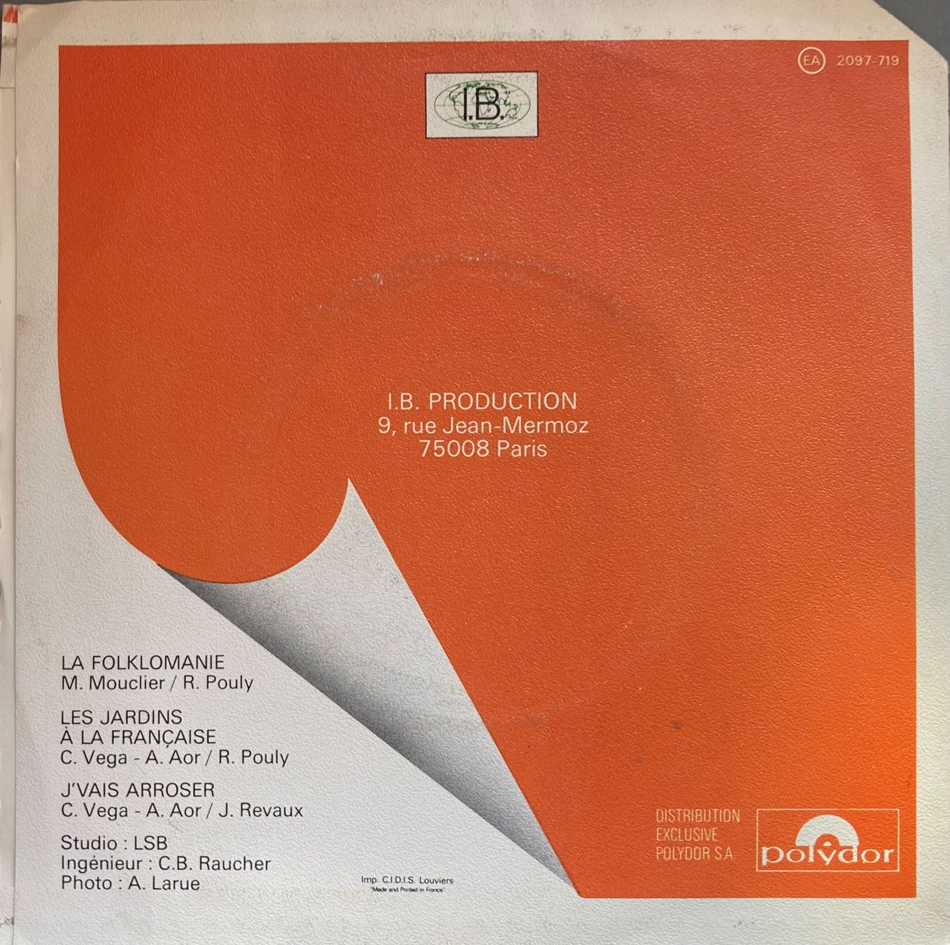 Dischi in vinile: CLAUDE VEGA - LA FOLKLOMANIE – Usato da Poliez-Pittet venduto da Newtown-Records 1