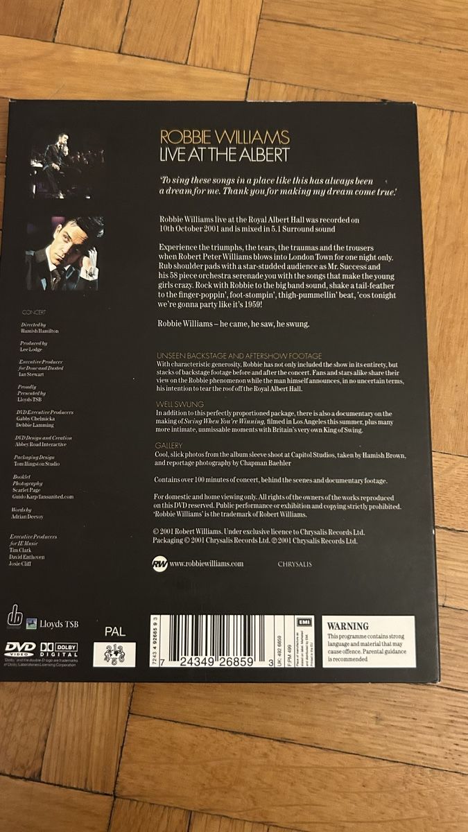 Tutti i DVDs: Robbie Williams - Live at the Albert – Usato da Lugano venduto da bad_2t9b 3
