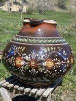 Schöne Keramikkanne, handbemalt - Vintage Krug Vase