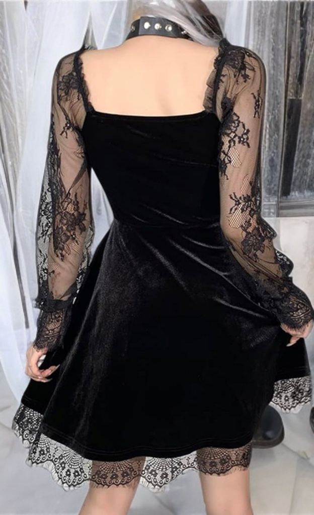 Kostüme: Kleid Samt Spitze schwarz Grösse L neu – Neu (gemäss Beschreibung) aus Trimbach von Alessia75 1