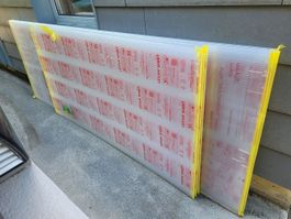 Für Gewächshaus: Polycarbonatplatten, PVC Klemmstäbe, Kanth.
