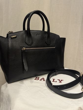 Bally Handtasche Leder Schwarz Damen