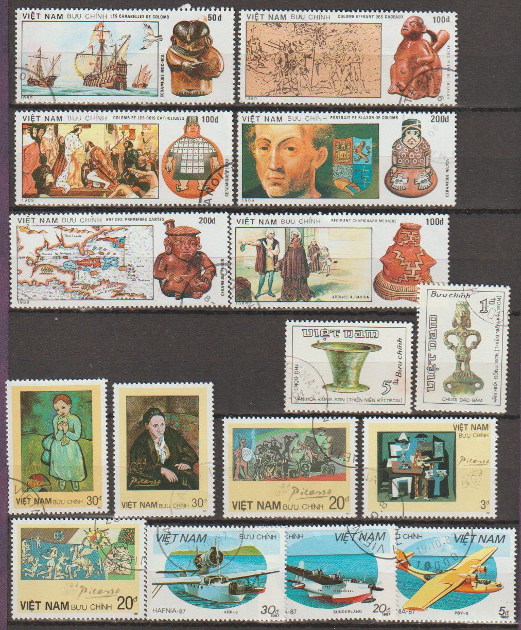 Alle Briefmarken: Vietnam timbres 1945-1987 – Gebraucht aus Crans-Montana von kira56 1