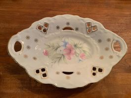 Früchteschale aus Porzellan Vintage aus Rumänien