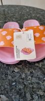 Kinder Pantoffletten Grösse 33 Rosa- Orange mit Muscheln neu