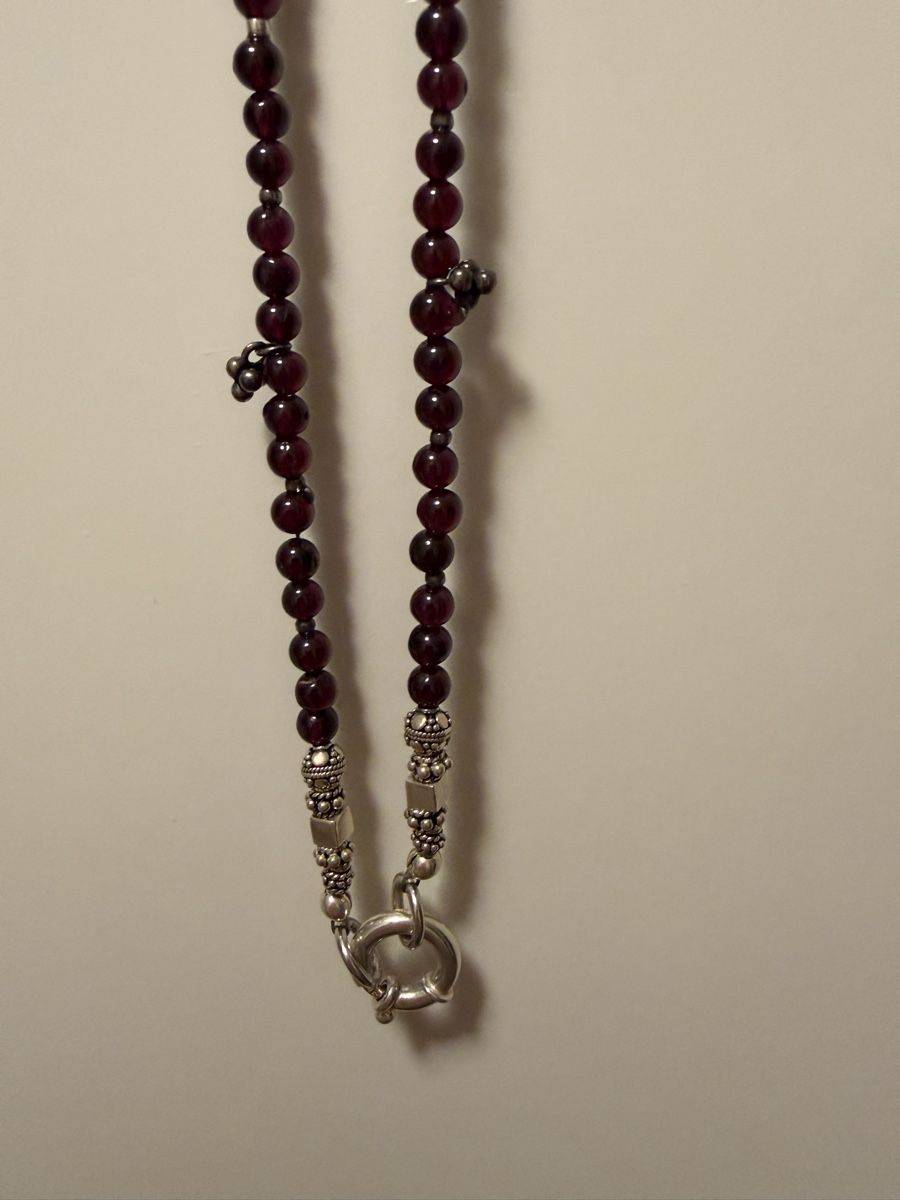 Rejane Rosenberger Catenine: Granatstein Kette mit Silber 49 cm - Rejane – Nuovo (secondo la descrizione) da Muttenz venduto da stoeberi01 2