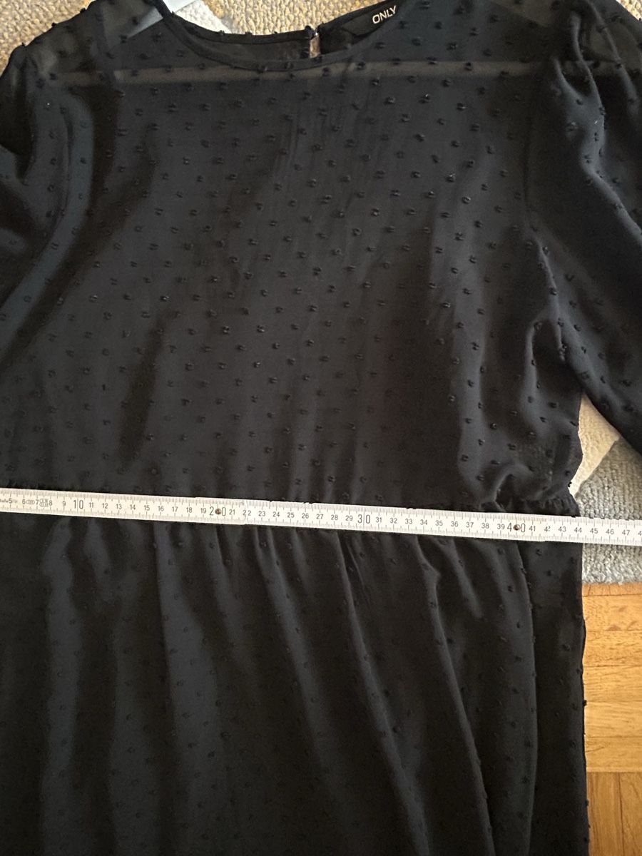 Only Vestiti: Schwarzes Maxikleid mit Pünktchenstoff Gr. 36 – Usato da Zürich venduto da olivia_oh_dear 4