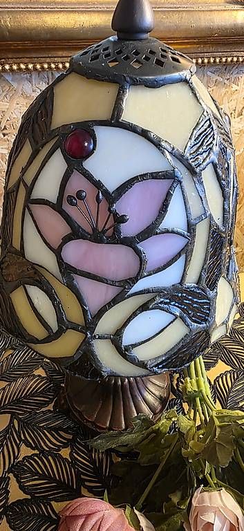 Lampade: Tiffany Tischlampe,  rosa Tulpe – Nuovo e nell'imballaggio originale da Kaufdorf venduto da Nati-Nati 2