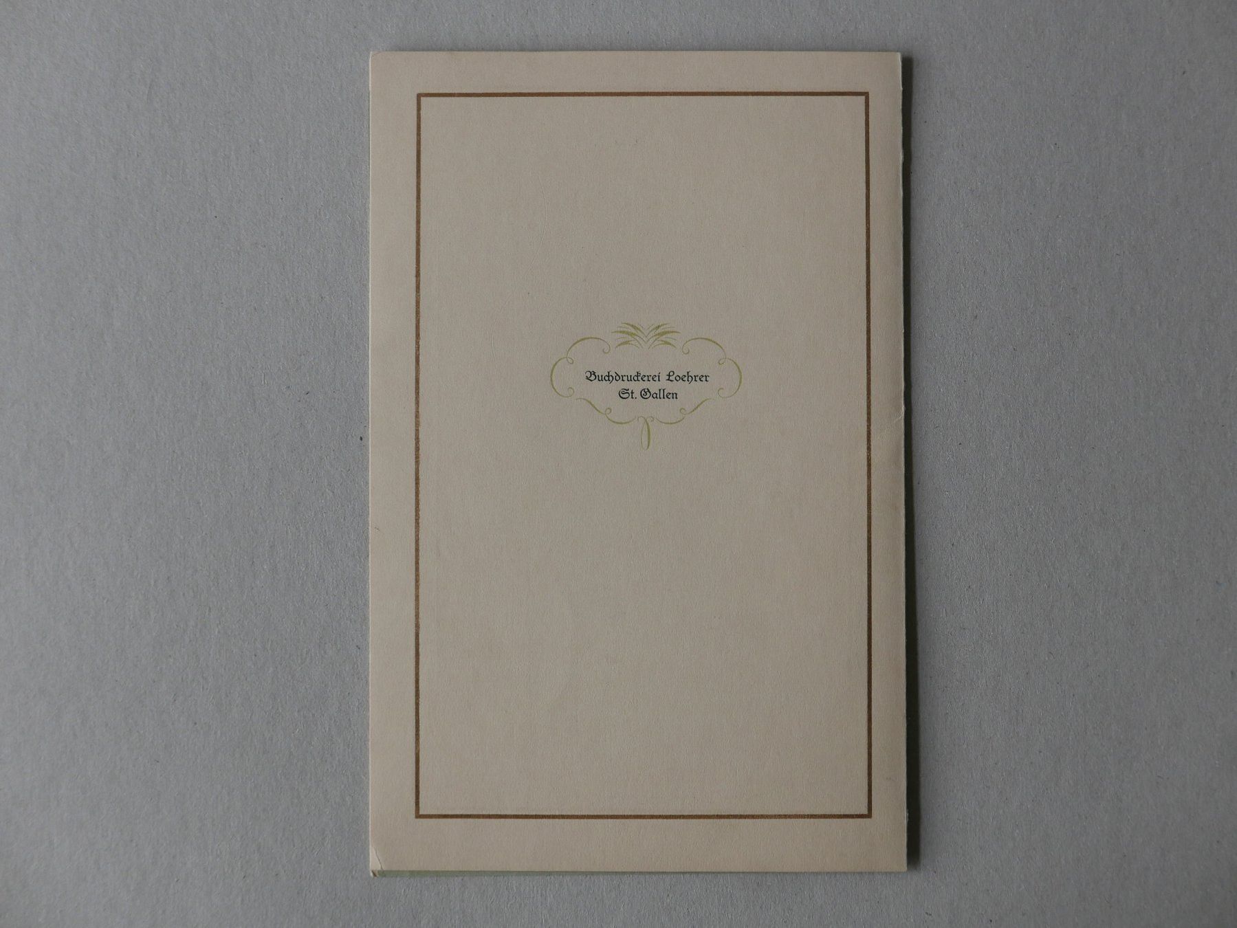Documents: MÄNNERCHOR HARMONIE ST. GALLEN 1921 PROGRAMM – D'occasion à Balgach par Zwischenraum 8