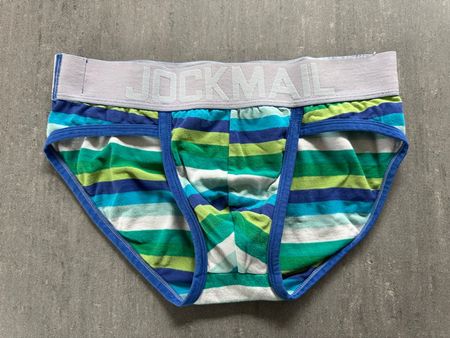 Slip - Männer Unterhose - Jockmail - Töne in blau - grün - M
