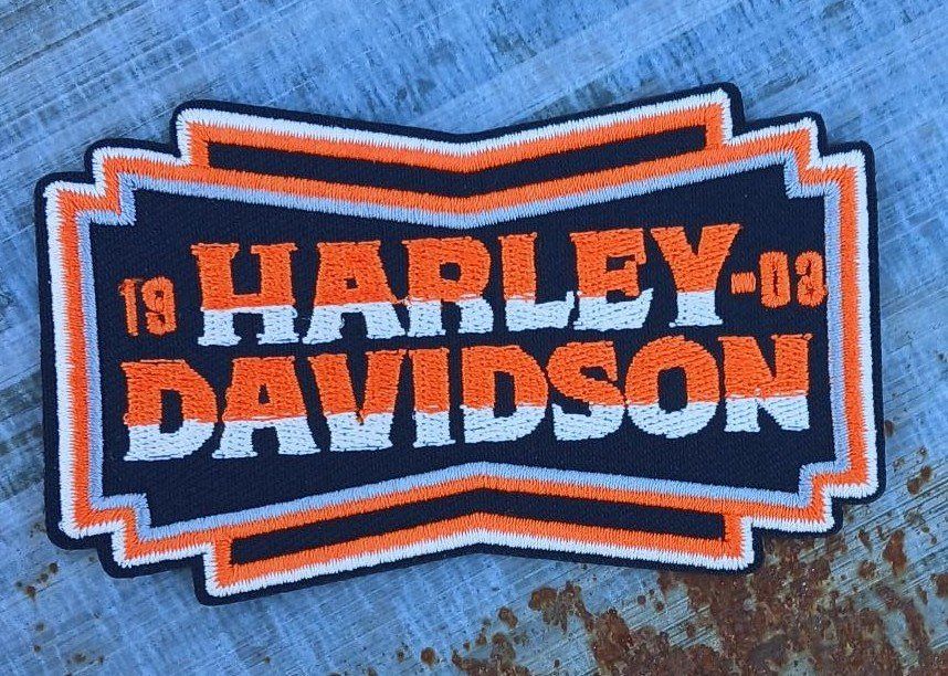 Harley-Davidson Toppe: Harley-Davidson Patch Écusson Thermocollant M206 – Nuovo e nell'imballaggio originale da Allens venduto da MADE.IN.ROCK.N.ROLL 1