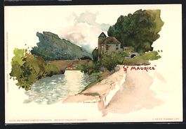 Fritz Voellmy: St Maurice, Ortspartie mi